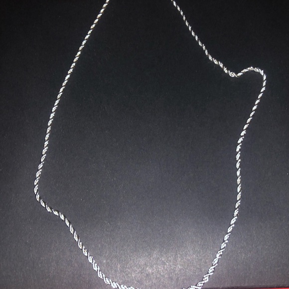 Sterling Silver Filled Rope Chain Necklace - Picture 4 of 8